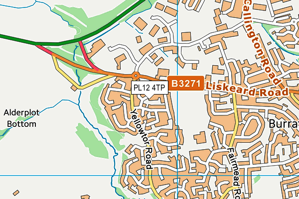 PL12 4TP map - OS VectorMap District (Ordnance Survey)