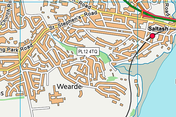 PL12 4TQ map - OS VectorMap District (Ordnance Survey)