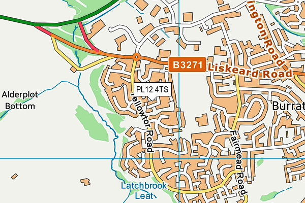 PL12 4TS map - OS VectorMap District (Ordnance Survey)