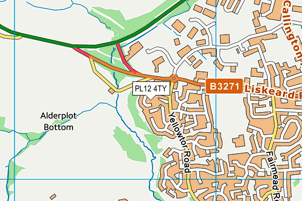 PL12 4TY map - OS VectorMap District (Ordnance Survey)