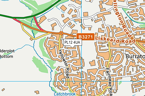 PL12 4UA map - OS VectorMap District (Ordnance Survey)