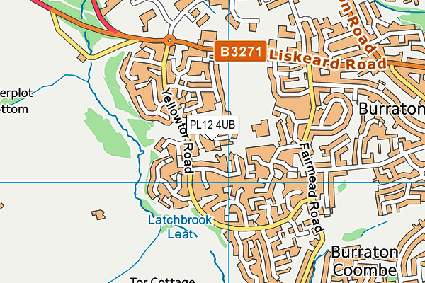 PL12 4UB map - OS VectorMap District (Ordnance Survey)