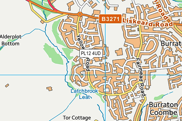 PL12 4UD map - OS VectorMap District (Ordnance Survey)