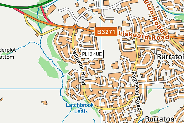 PL12 4UE map - OS VectorMap District (Ordnance Survey)