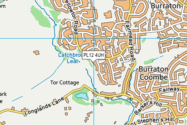 PL12 4UH map - OS VectorMap District (Ordnance Survey)