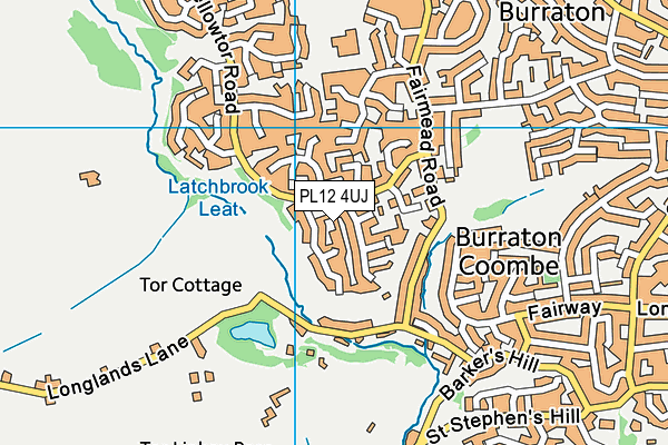 PL12 4UJ map - OS VectorMap District (Ordnance Survey)