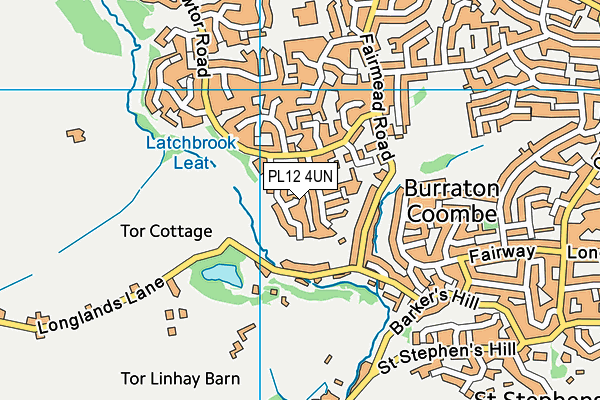 PL12 4UN map - OS VectorMap District (Ordnance Survey)
