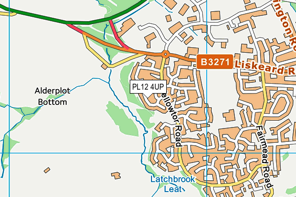 PL12 4UP map - OS VectorMap District (Ordnance Survey)