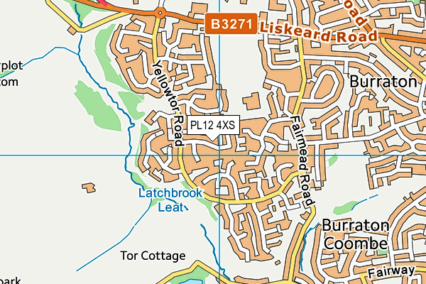 PL12 4XS map - OS VectorMap District (Ordnance Survey)