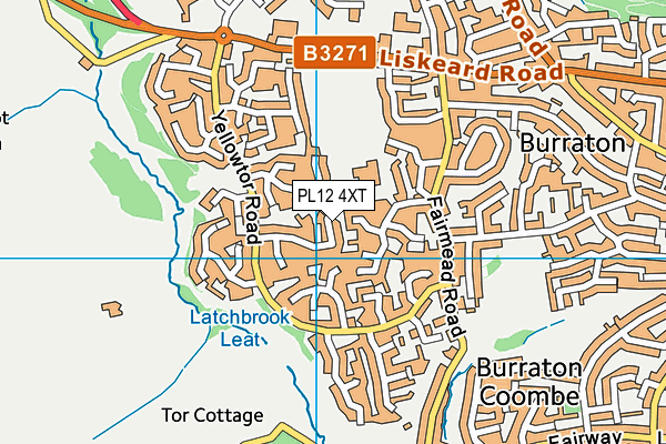 PL12 4XT map - OS VectorMap District (Ordnance Survey)