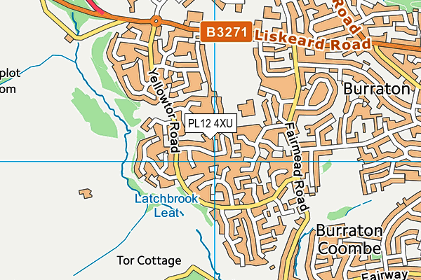 PL12 4XU map - OS VectorMap District (Ordnance Survey)