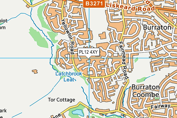 PL12 4XY map - OS VectorMap District (Ordnance Survey)