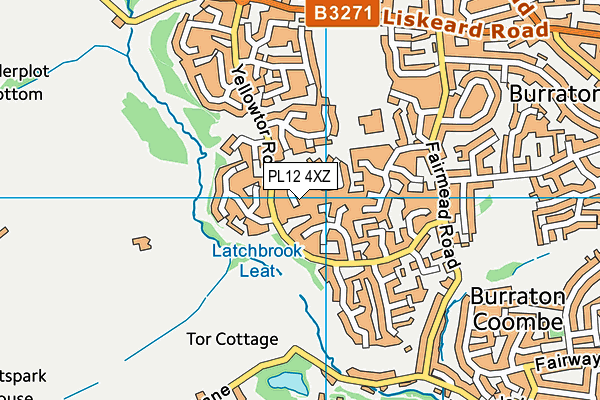 PL12 4XZ map - OS VectorMap District (Ordnance Survey)