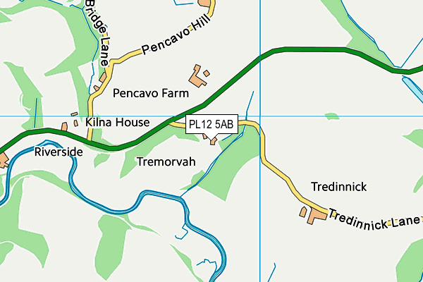 PL12 5AB map - OS VectorMap District (Ordnance Survey)