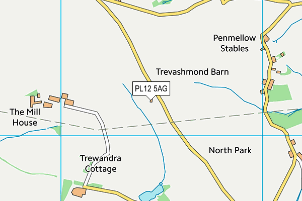 PL12 5AG map - OS VectorMap District (Ordnance Survey)