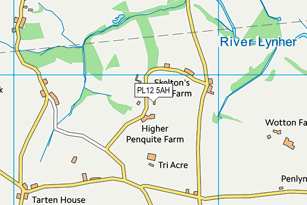 PL12 5AH map - OS VectorMap District (Ordnance Survey)