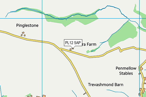 PL12 5AP map - OS VectorMap District (Ordnance Survey)