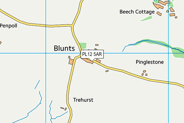 PL12 5AR map - OS VectorMap District (Ordnance Survey)