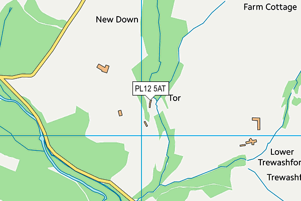 PL12 5AT map - OS VectorMap District (Ordnance Survey)