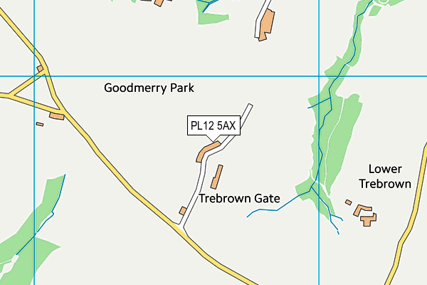 PL12 5AX map - OS VectorMap District (Ordnance Survey)