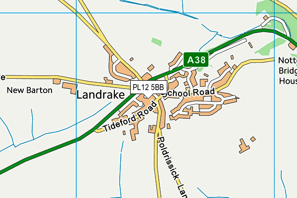 PL12 5BB map - OS VectorMap District (Ordnance Survey)