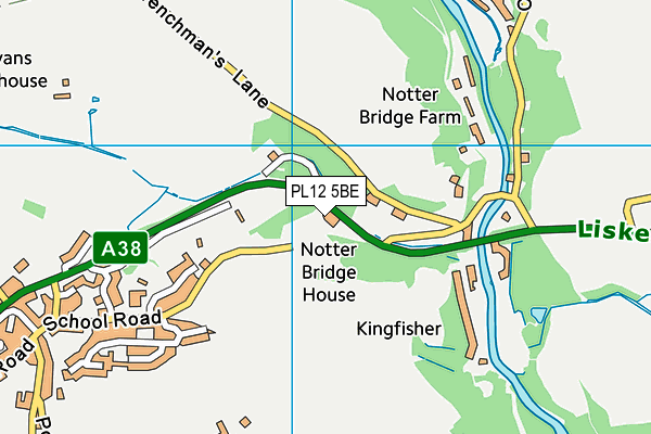 PL12 5BE map - OS VectorMap District (Ordnance Survey)