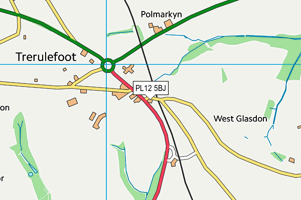 PL12 5BJ map - OS VectorMap District (Ordnance Survey)