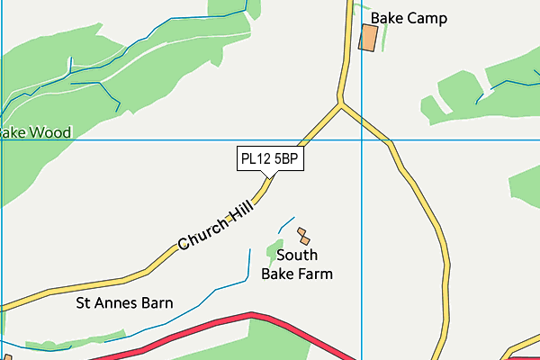 PL12 5BP map - OS VectorMap District (Ordnance Survey)