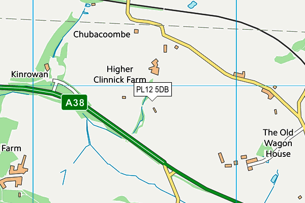 PL12 5DB map - OS VectorMap District (Ordnance Survey)