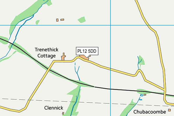 PL12 5DD map - OS VectorMap District (Ordnance Survey)