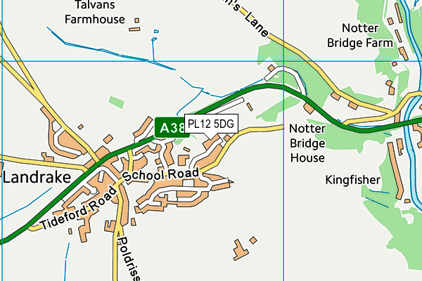 PL12 5DG map - OS VectorMap District (Ordnance Survey)