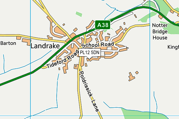 PL12 5DN map - OS VectorMap District (Ordnance Survey)