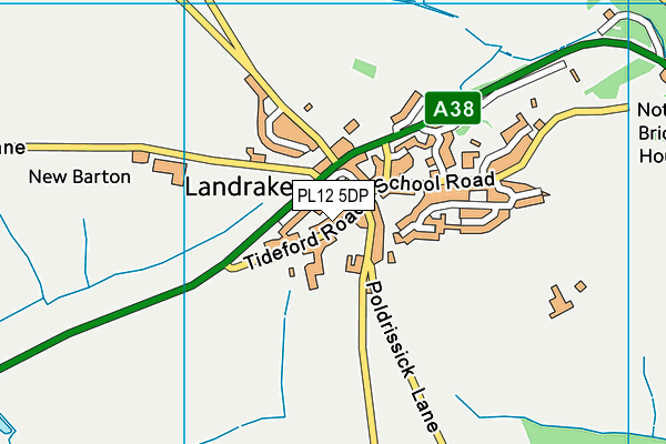 PL12 5DP map - OS VectorMap District (Ordnance Survey)