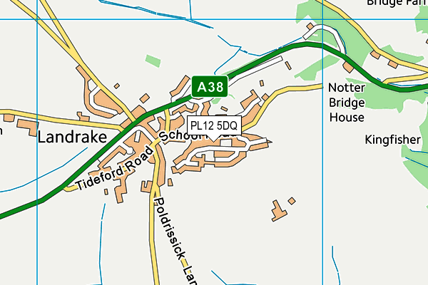 PL12 5DQ map - OS VectorMap District (Ordnance Survey)