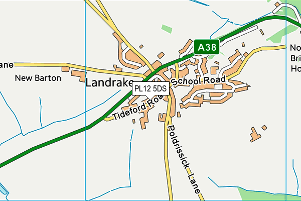 PL12 5DS map - OS VectorMap District (Ordnance Survey)