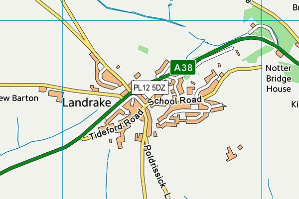 PL12 5DZ map - OS VectorMap District (Ordnance Survey)