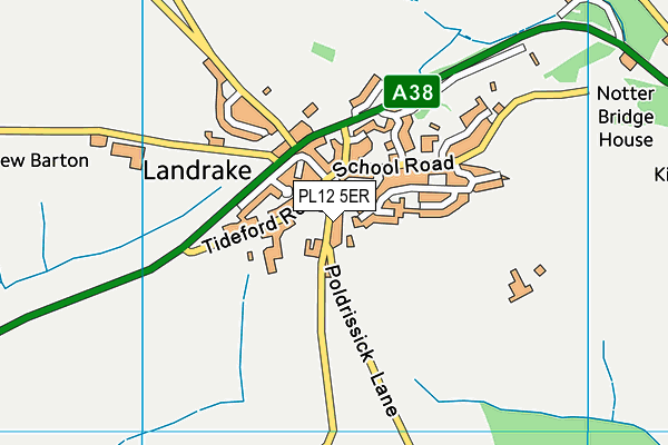 PL12 5ER map - OS VectorMap District (Ordnance Survey)