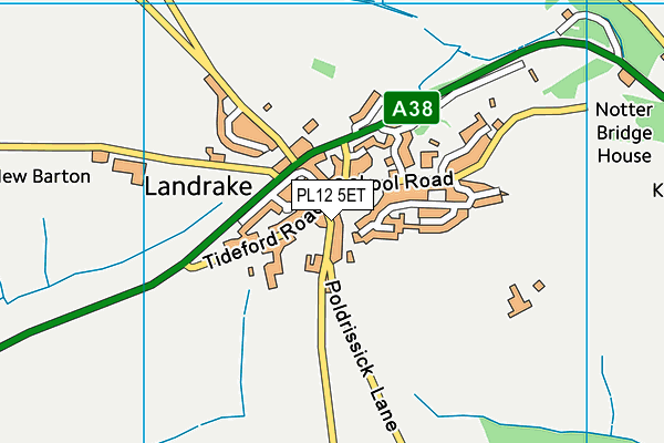 PL12 5ET map - OS VectorMap District (Ordnance Survey)