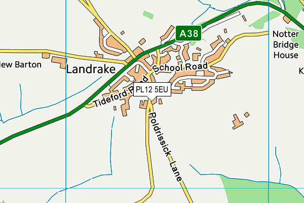 PL12 5EU map - OS VectorMap District (Ordnance Survey)