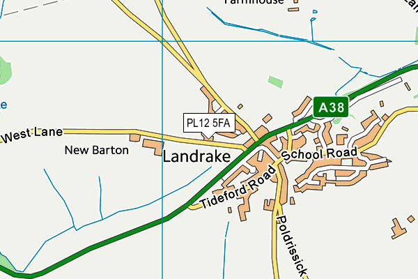 PL12 5FA map - OS VectorMap District (Ordnance Survey)