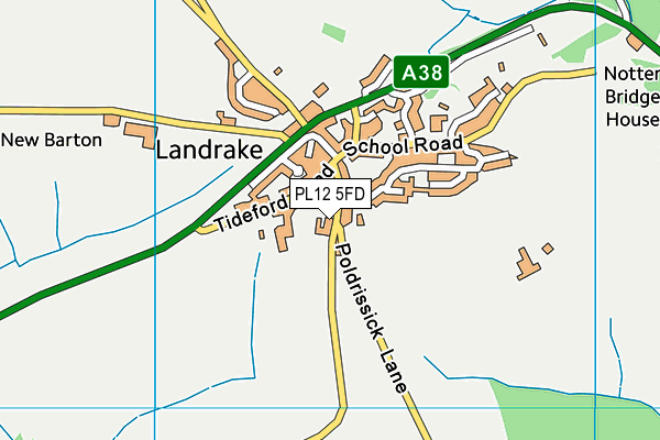 PL12 5FD map - OS VectorMap District (Ordnance Survey)