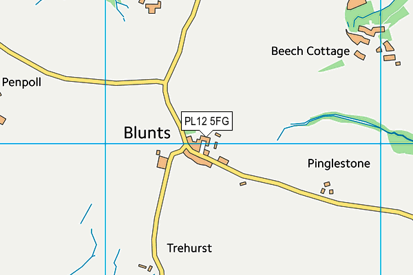 PL12 5FG map - OS VectorMap District (Ordnance Survey)