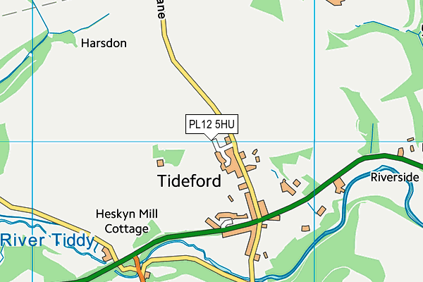 PL12 5HU map - OS VectorMap District (Ordnance Survey)