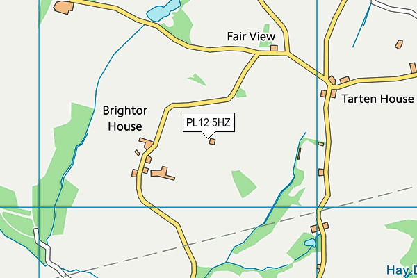 PL12 5HZ map - OS VectorMap District (Ordnance Survey)