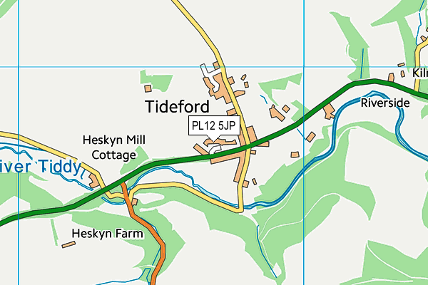 PL12 5JP map - OS VectorMap District (Ordnance Survey)