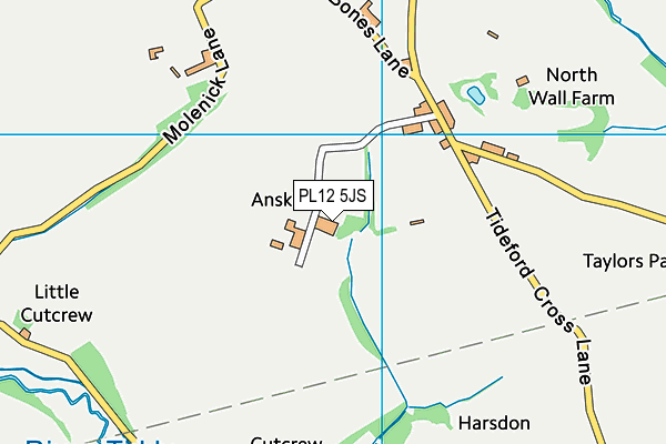 PL12 5JS map - OS VectorMap District (Ordnance Survey)