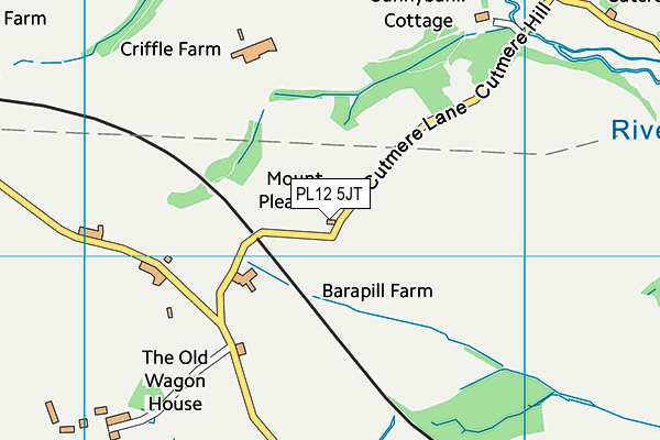 PL12 5JT map - OS VectorMap District (Ordnance Survey)