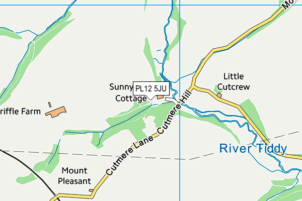 PL12 5JU map - OS VectorMap District (Ordnance Survey)