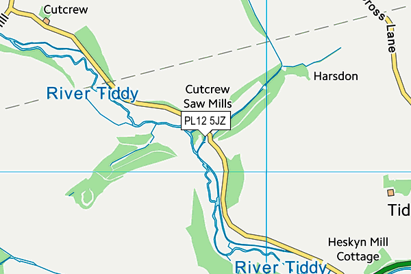 PL12 5JZ map - OS VectorMap District (Ordnance Survey)