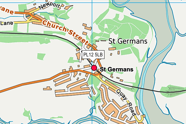 PL12 5LB map - OS VectorMap District (Ordnance Survey)